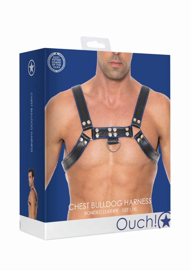 Ouch! Harnesses - Heren Borst Harnas Blauw