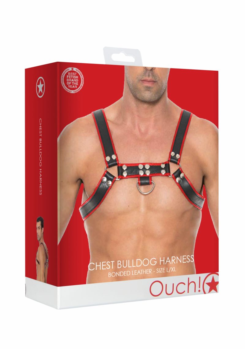 Ouch! Harnesses - Heren Borst Harnas Rood