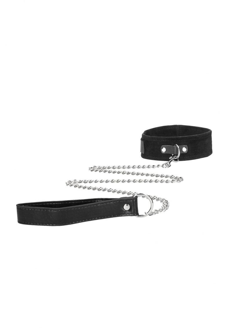 Ouch! Black & White - Verstelbare halsband en handboeien set