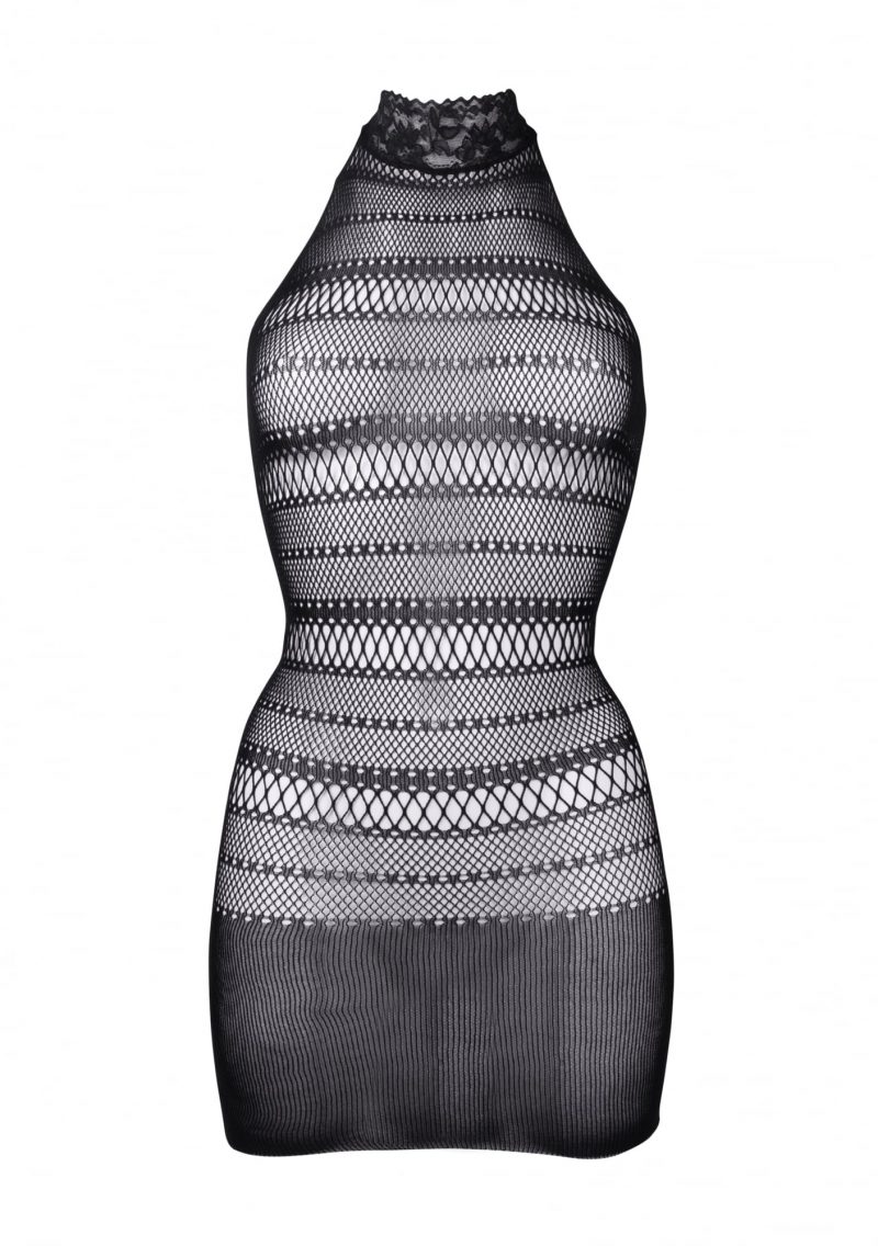 Le Désir - Kant hoge nek mini jurk - S-XL