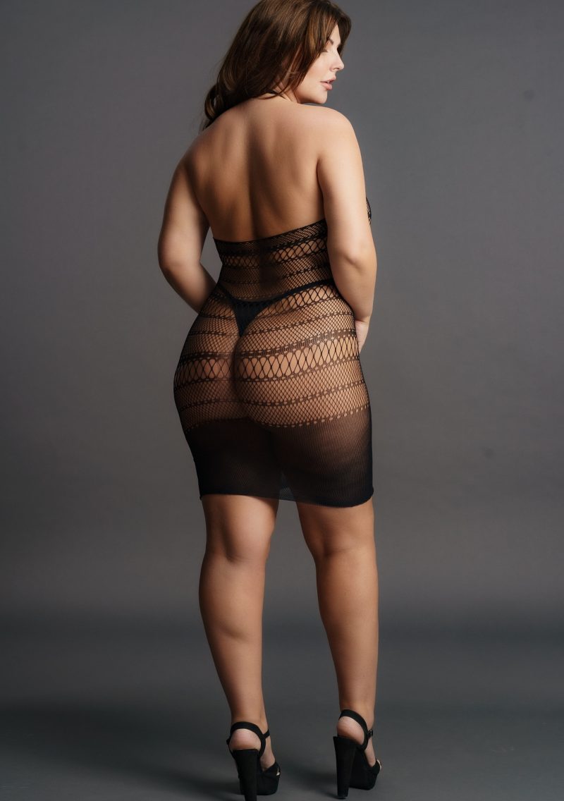 Le Désir - Kant hoge nek mini jurk - One Size X