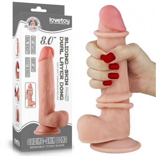 LoveToy - 8 inch Sliding Skin Dildo