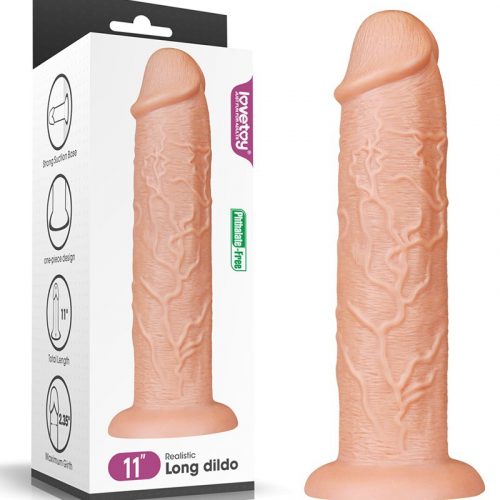 LoveToy - Realistic Long Dildo 28 cm - Nude