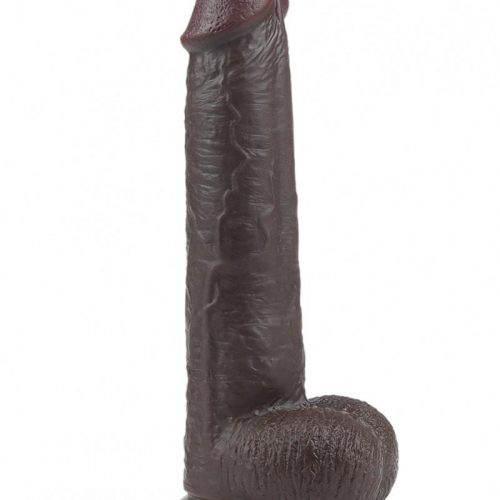 LoveToy - Sliding Skin Dildo 23 cm - Zwart