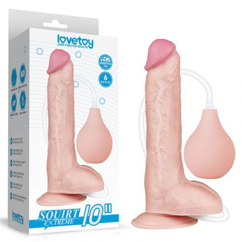 LoveToy - Squirt Extreme Dildo 25 cm - Nude