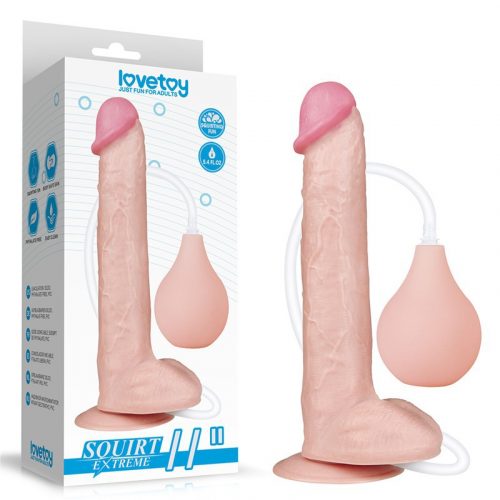 LoveToy - Squirt Extreme Dildo 28 cm - Nude