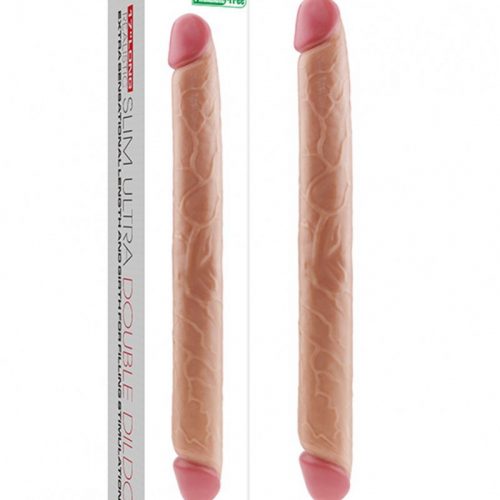 LoveToy - King Size Slim Ultra Double Dildo 45 cm - Nude