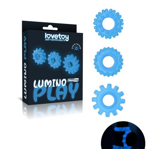 LoveToy - Lumino Play Cockring Set van 3 - Glow in the Dark