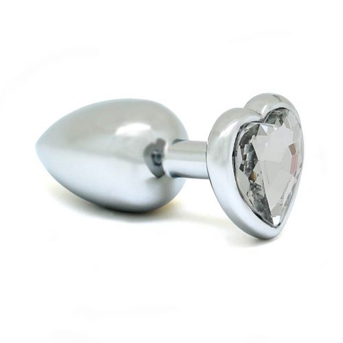 Rimba - Buttplug KLEIN met kristal in Hartvorm (unisex)