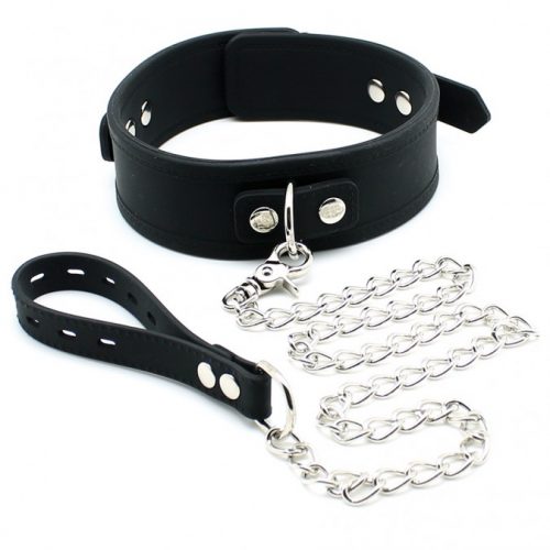 Rimba - Halsband 5 cm breed met hondenketting