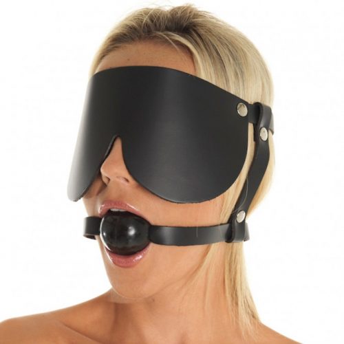 Rimba - Mondknevel met rubber bal en oogmasker