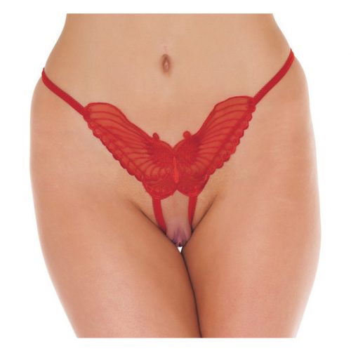 Amorable by Rimba - Open Vlinder String - One Size - Rood