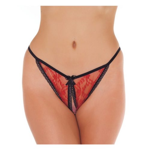 Amorable by Rimba - Open Tanga - One Size - Rood