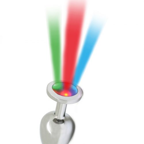 Rimba Toys - Pisa - Butt Plug met LED Licht - Zilver