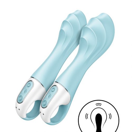 Satisfyer - Air Pump Vibrator 5+ - Opblaasbare G-Spot Vibrator (met App Control) - Blauw