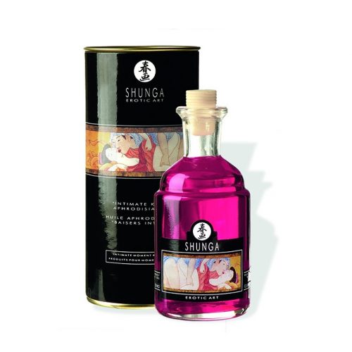 Shunga - Intimate Kisses Warming Oil - Strawberry Wine 100 ml.