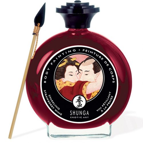 Shunga - Lichaamsverf - Sparkling Strawberry Wine - 100 ml