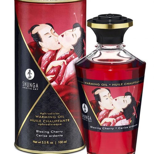 Shunga - Verwarmende Olie - Blazing Cherry - 100 ml