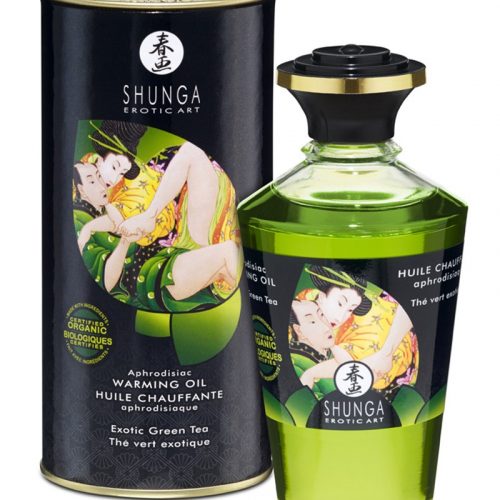 Shunga - Verwarmende Olie - Exotic Green Tea - 100 ml