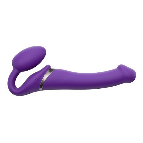 Strap-On-Me - Buigbare Strap-On Vibrator met Afstandsbediening Maat M - Paars