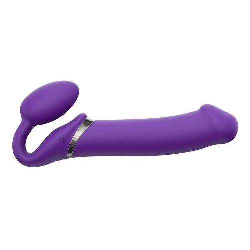 Strap-On-Me - Buigbare Strap-On Vibrator met Afstandsbediening Maat XL - Paars