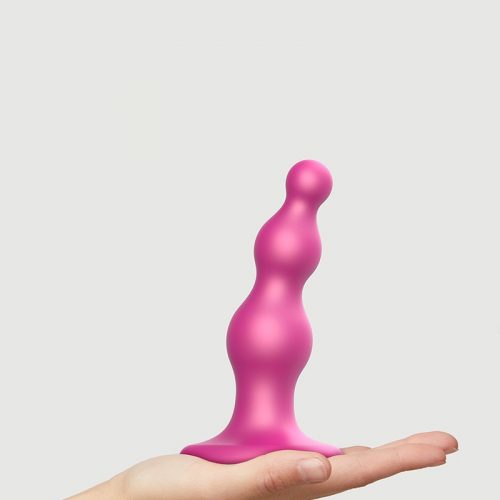 Strap-On-Me - Dildo Plug Beads Maat S - Metallic Roze