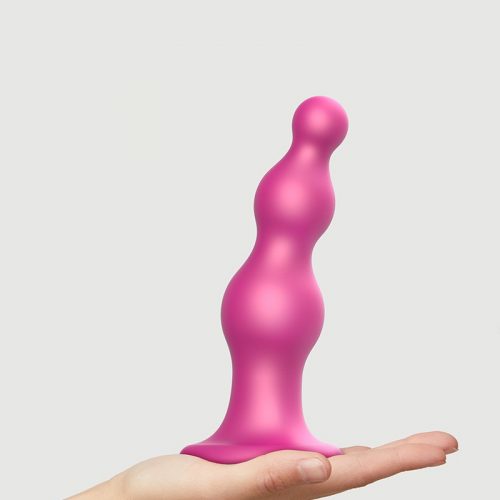 Strap-On-Me - Dildo Plug Beads Maat XL - Metallic Roze