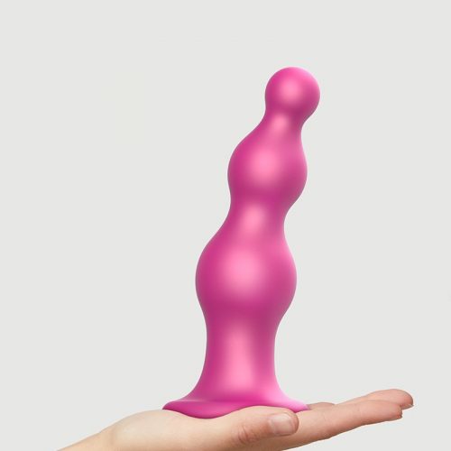 Strap-On-Me - Dildo Plug Beads Maat XXL - Metallic Roze