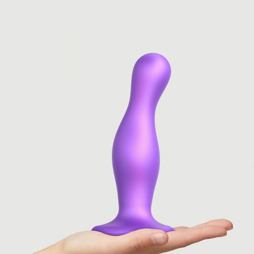 Strap-On-Me - Dildo Plug Curvy Maat L - Metallic Paars