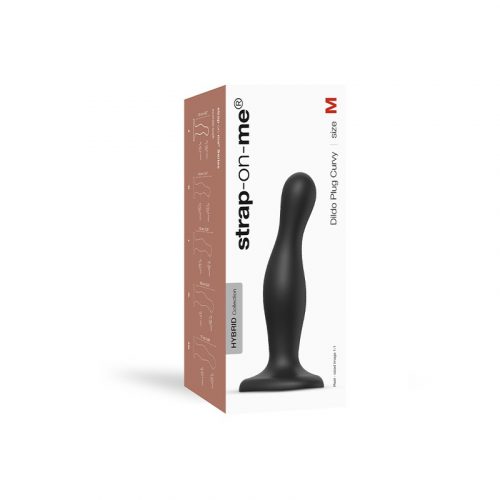 Strap-On-Me - Dildo Plug Curvy Maat M - Zwart