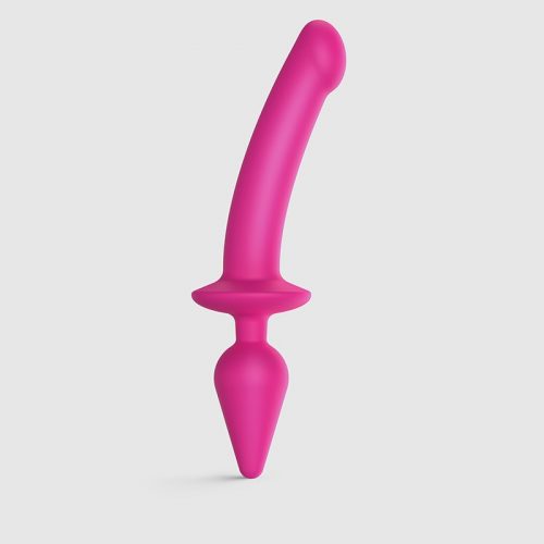 Strap-On-Me - Semi-Realistische Switch Plug-In - 2-in-1 Dildo & Butt Plug Maat XXL - Roze