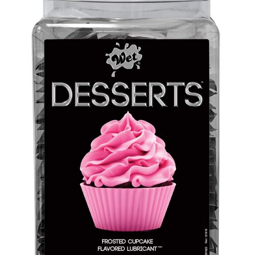 WET Desserts Frosted Cupcake 144 x 10ml. pouch in Counter Bowl display