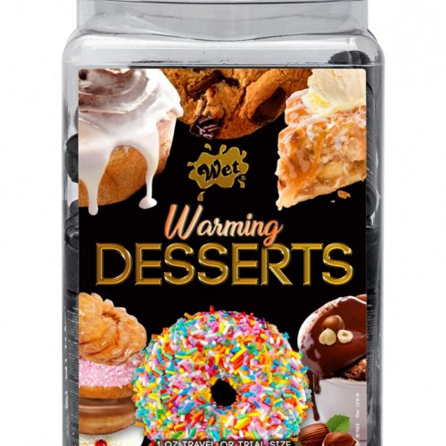 WET Warming Desserts assorted 144 x 10 ml in a Counter Bowl display