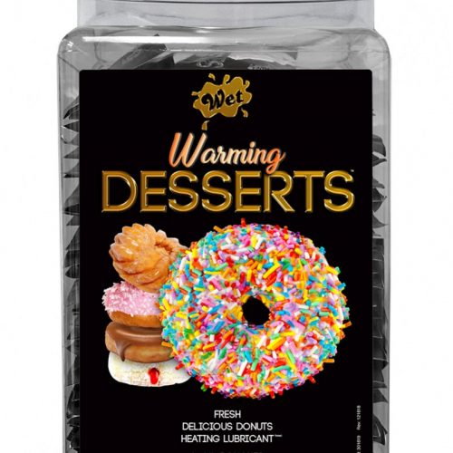 WET Warming  Desserts Fresh Delicious Donuts 144 x 10ml. pouch Counter Bowl display