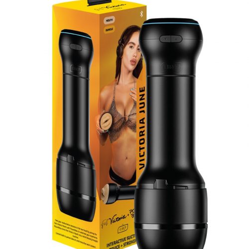 Kiiroo - Combo Set van Interactieve Zuig Masturbator PowerBlow en FeelStar Victoria June Mond Stroker - Zwart
