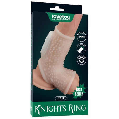 LoveToy - Drip Knights Ring - Vibrerende Penis Sleeve - Wit