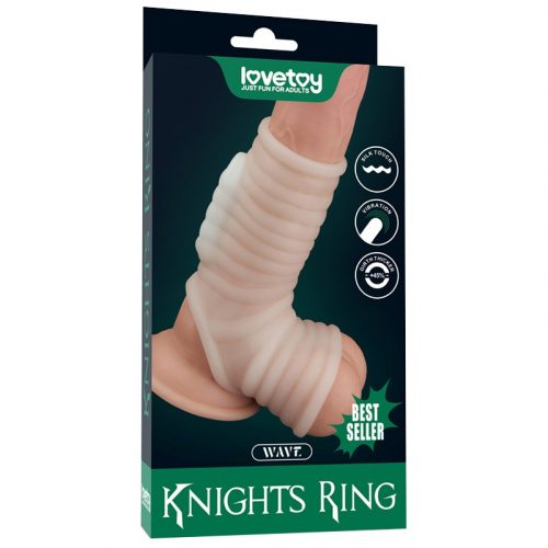 LoveToy - Wave Knights Ring - Vibrerende Penis Sleeve - Wit