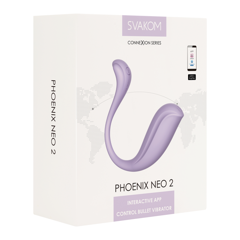 SVAKOM - Phoenix Neo 2 - Interactieve Bullet Vibrator met App Control - Lila - Afbeelding 2