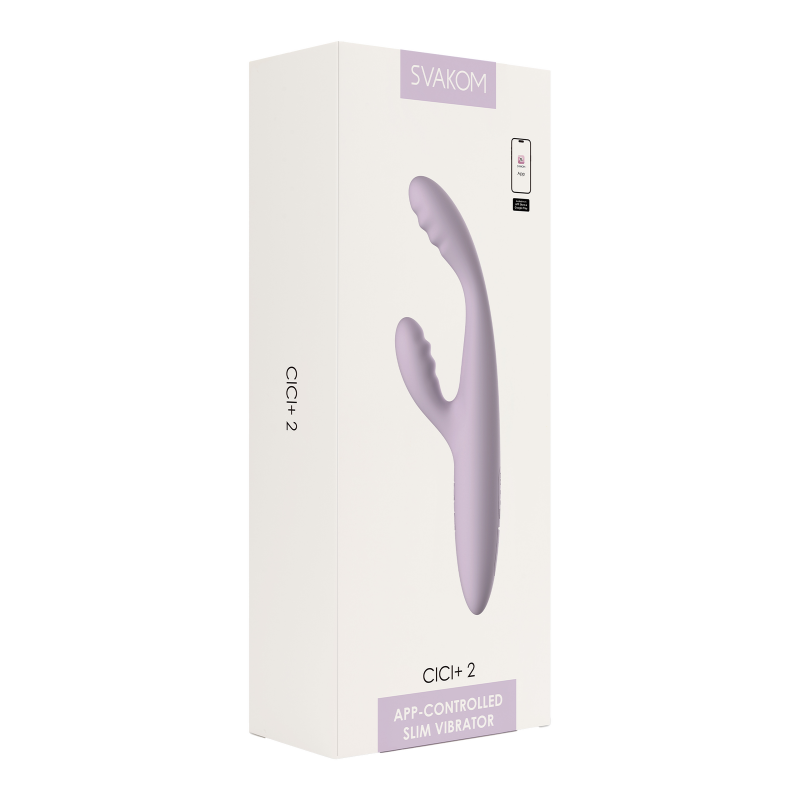 SVAKOM - Cici 2+ - Slanke G-Spot rabbit vibrator (met App-bediening) - Lila - Afbeelding 2