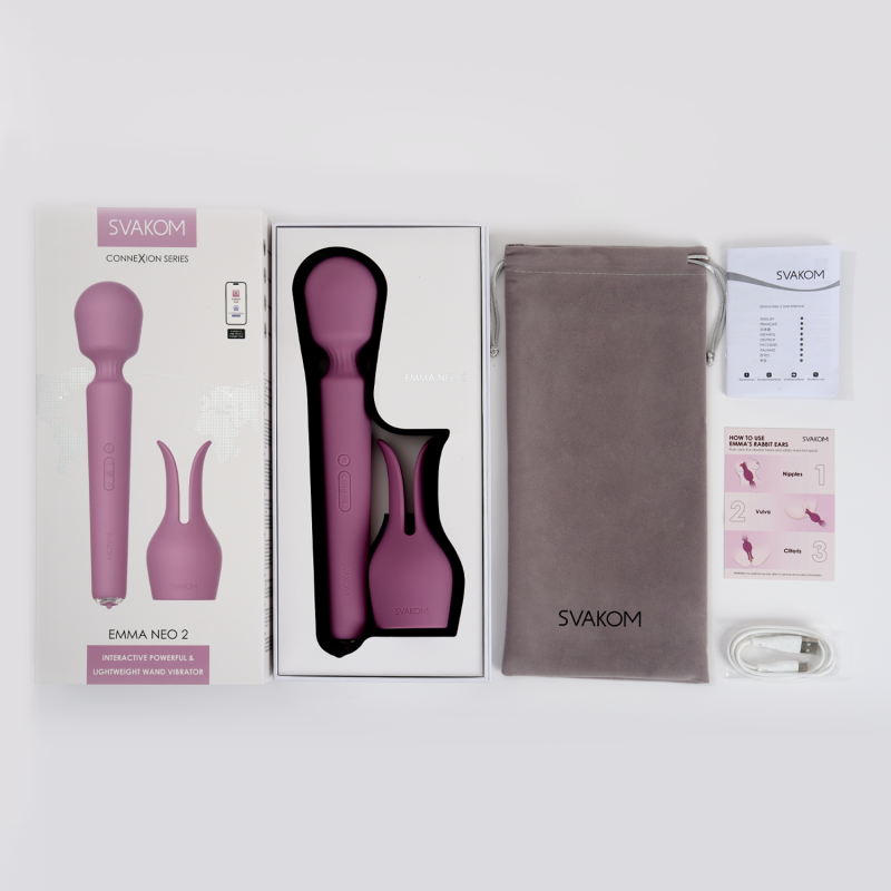 SVAKOM - Emma Neo 2 - Interactieve en krachtige Wandvibrator - Roze - Afbeelding 9