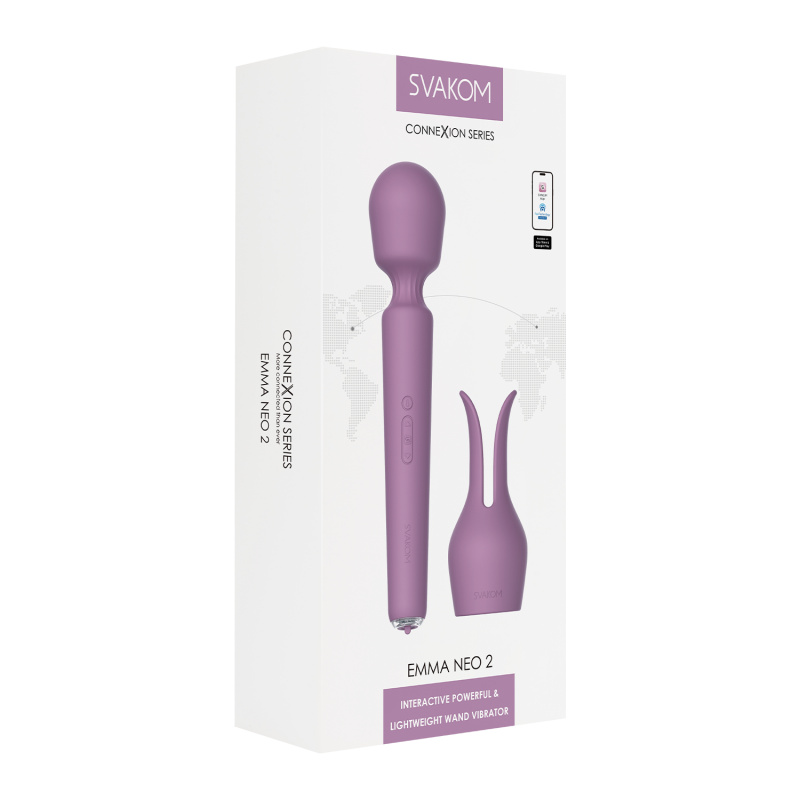 SVAKOM - Emma Neo 2 - Interactieve en krachtige Wandvibrator - Roze - Afbeelding 2