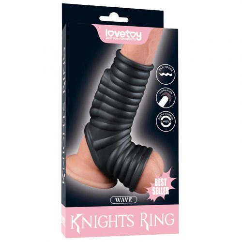 LoveToy - Wave Knights Ring - Vibrerende Penis en Scrotum Sleeve (Ø 2