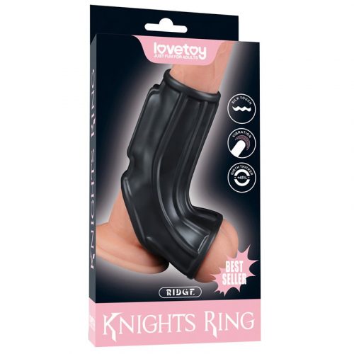 LoveToy - Ridge Knights Ring - Vibrerende Penis en Scrotum Sleeve (Ø 2