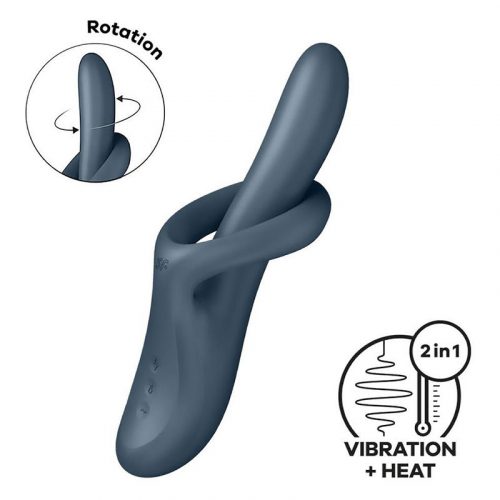 Satisfyer - Heat Flex 4 - Verwarmende Rabbit Vibrator - Grijs