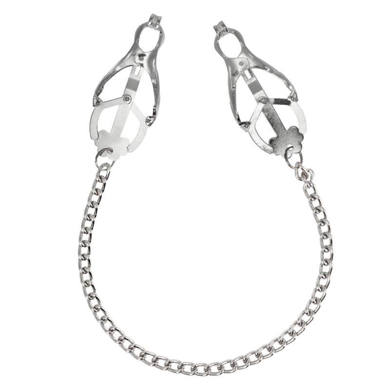 Rimba Bondage Play - Verstelbare tepelklemmen aan ketting - Afbeelding 2