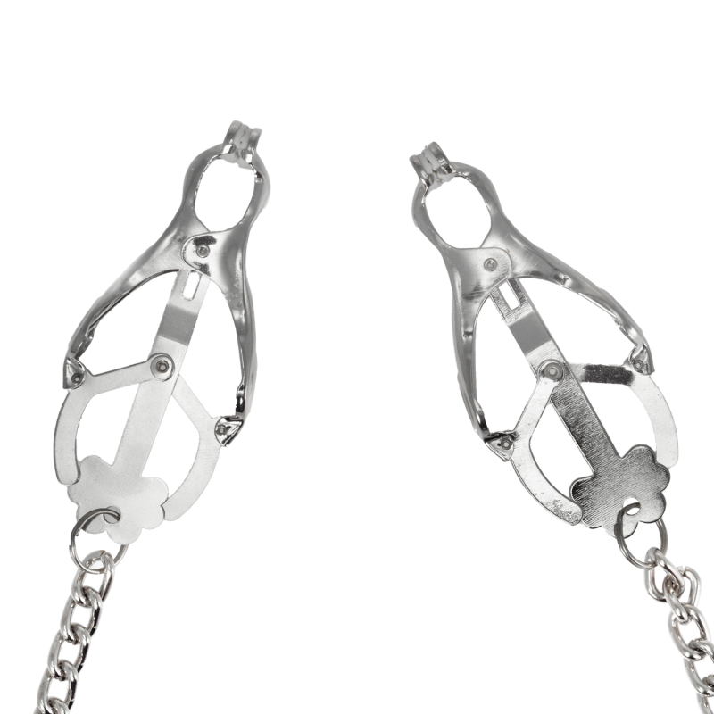 Rimba Bondage Play - Verstelbare tepelklemmen aan ketting - Afbeelding 3
