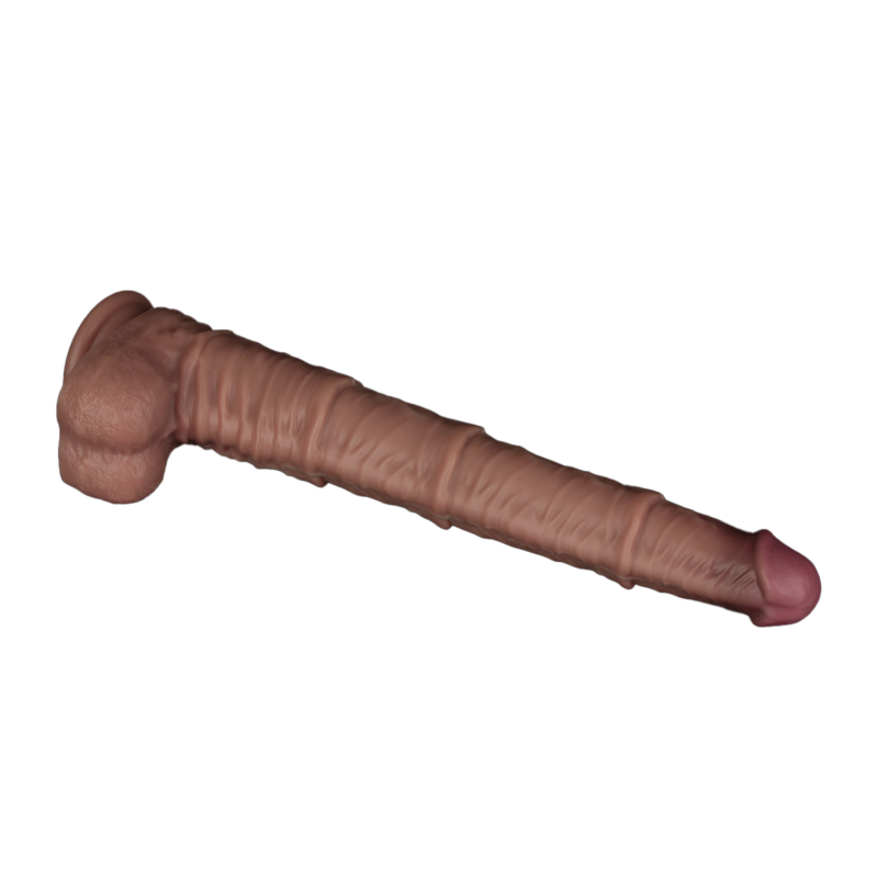 LoveToy - Nature Cock - 16" Dual Layered Bendable Cock XXL -Nude - Afbeelding 7