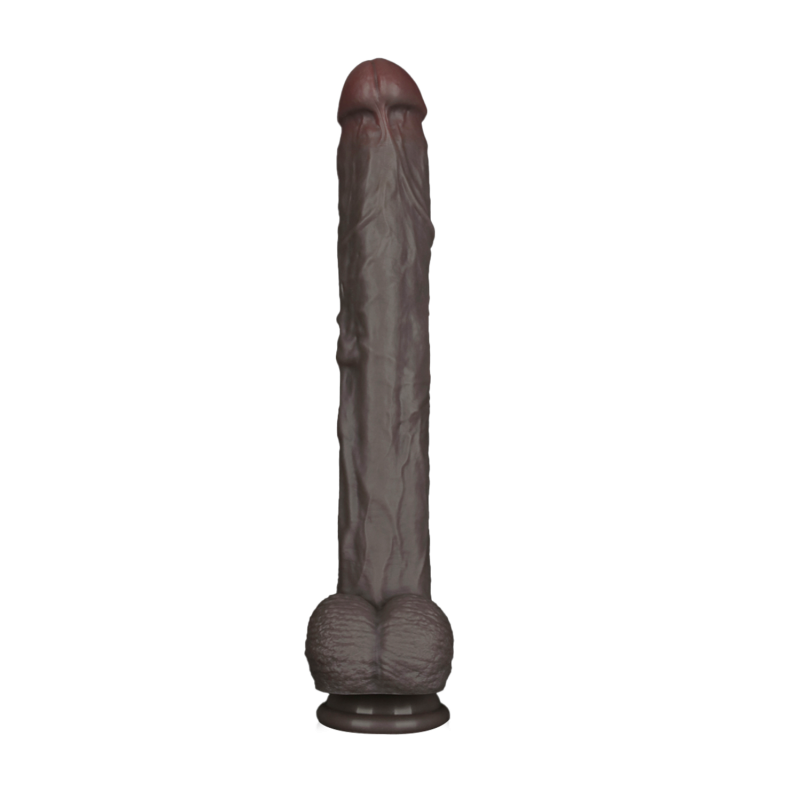 LoveToy - Nature Cock - 14,5" Dual Layered Bendable Cock XXL - Zwart - Afbeelding 5