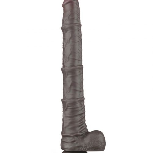 LoveToy - Nature Cock - 16" Dual Layered Bendable Cock XXL - Zwart