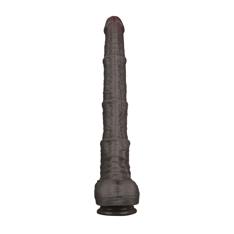 LoveToy - Nature Cock - 16" Dual Layered Bendable Cock XXL - Zwart - Afbeelding 5